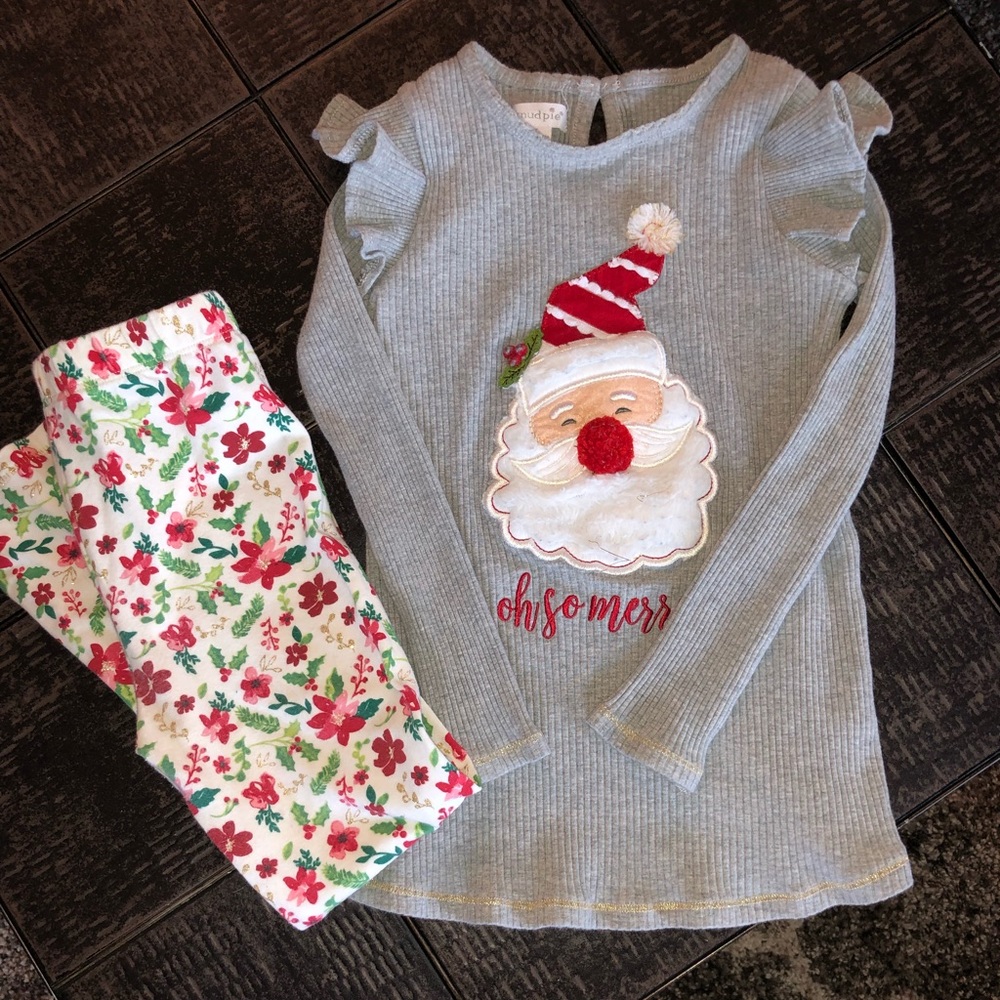Mud Pie Oh So Merry Tunic & Legging Set